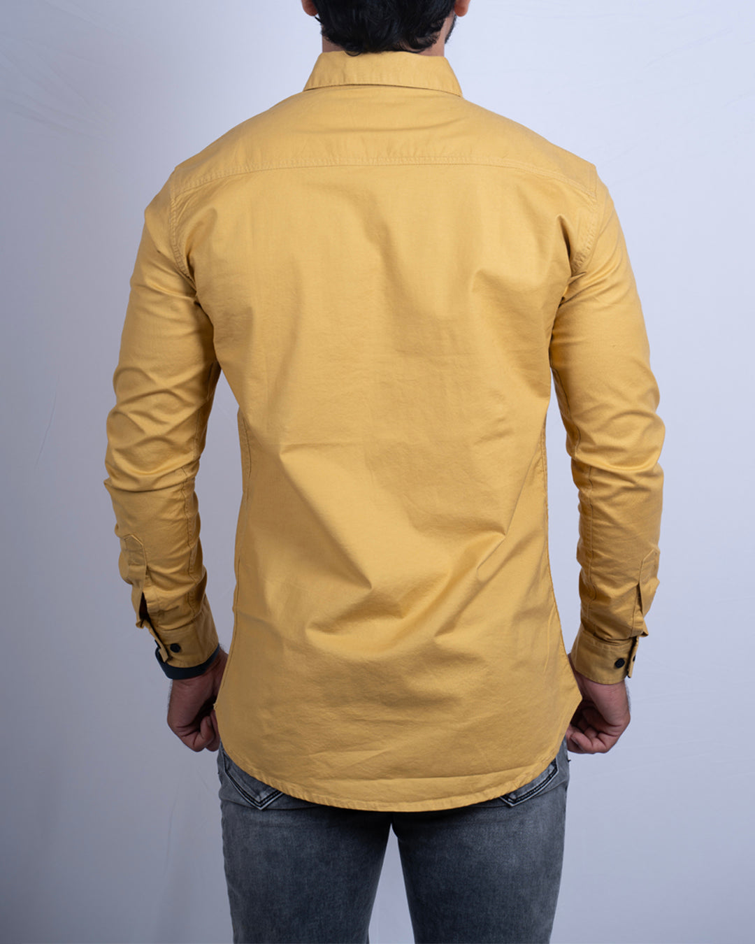 MUSTARD COLOR PLAIN CASUAL SHIRT