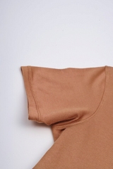 Brown Half Sleeves T-Shirt for Men – Soft Sinker Fabric | Comfortable Daily Wear