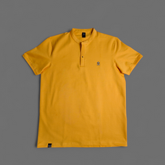 Mustard Half Sleeves T-Shirt for Men – Soft Sinker Fabric | Comfortable Daily Wear