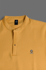 Mustard Half Sleeves T-Shirt for Men – Soft Sinker Fabric | Comfortable Daily Wear