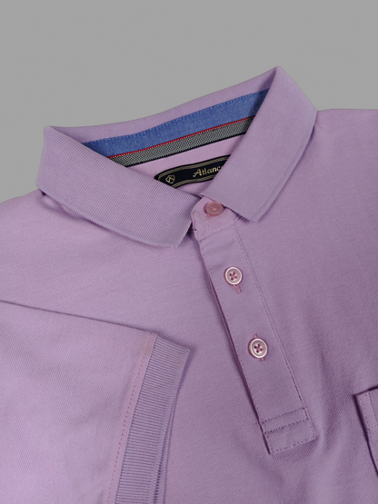 Lavender T-Shirt for Men – Half Sleeves | Sinker Fabric, Daily Wear 428716