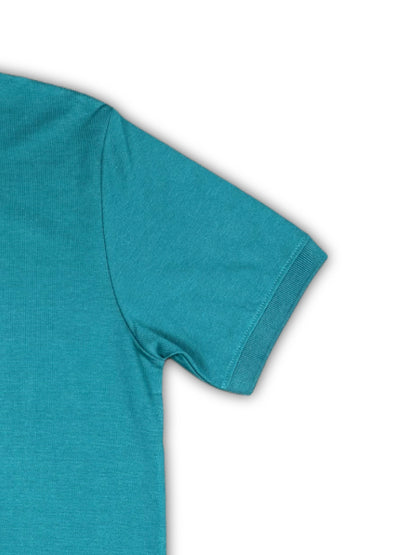 Green Solid Collared Half Sleeve T-Shirt for Men | Stylish & Comfortable 428716