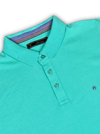 Cgreen Solid Collared Half Sleeve T-Shirt for Men | Stylish & Comfortable 428716