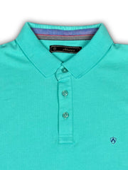 Cgreen Solid Collared Half Sleeve T-Shirt for Men | Stylish & Comfortable