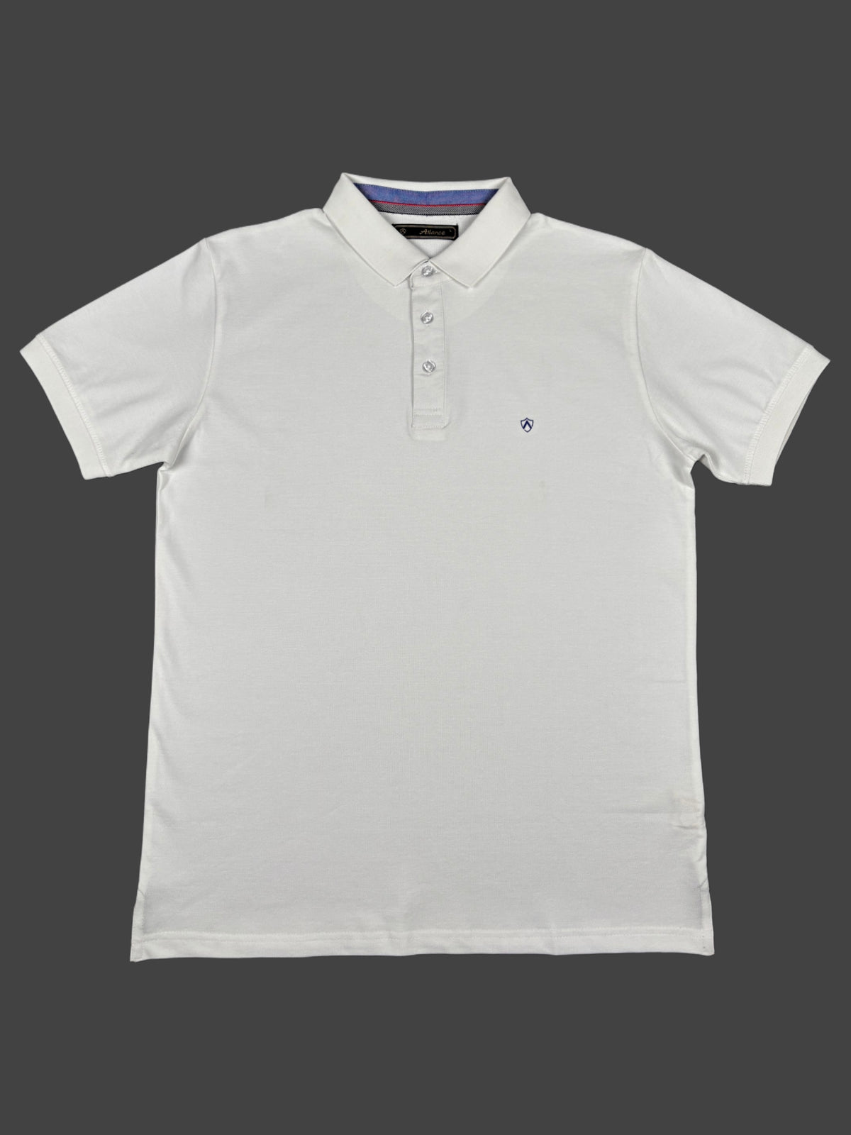 White Solid Collared Half Sleeve T-Shirt for Men | Stylish & Comfortable