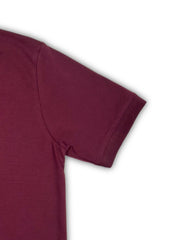 Wine Solid Collared Half Sleeve T-Shirt for Men | Stylish & Comfortable