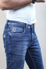 BLUE COLOR DENIM WASH JEANS