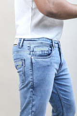 SKYBLUE COLOR DENIM WASH JEANS