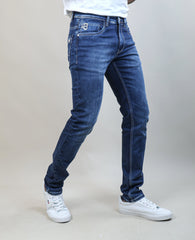 BLUE COLOR DENIM WASH JEANS