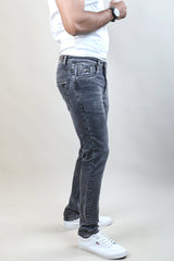 GREY COLOR DENIM WASH JEANS