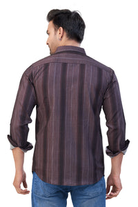 WINE COLOR LINING CASUAL SHIRT 241155650