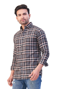 GREY COLOR CHECKS CASUAL SHIRT 15916