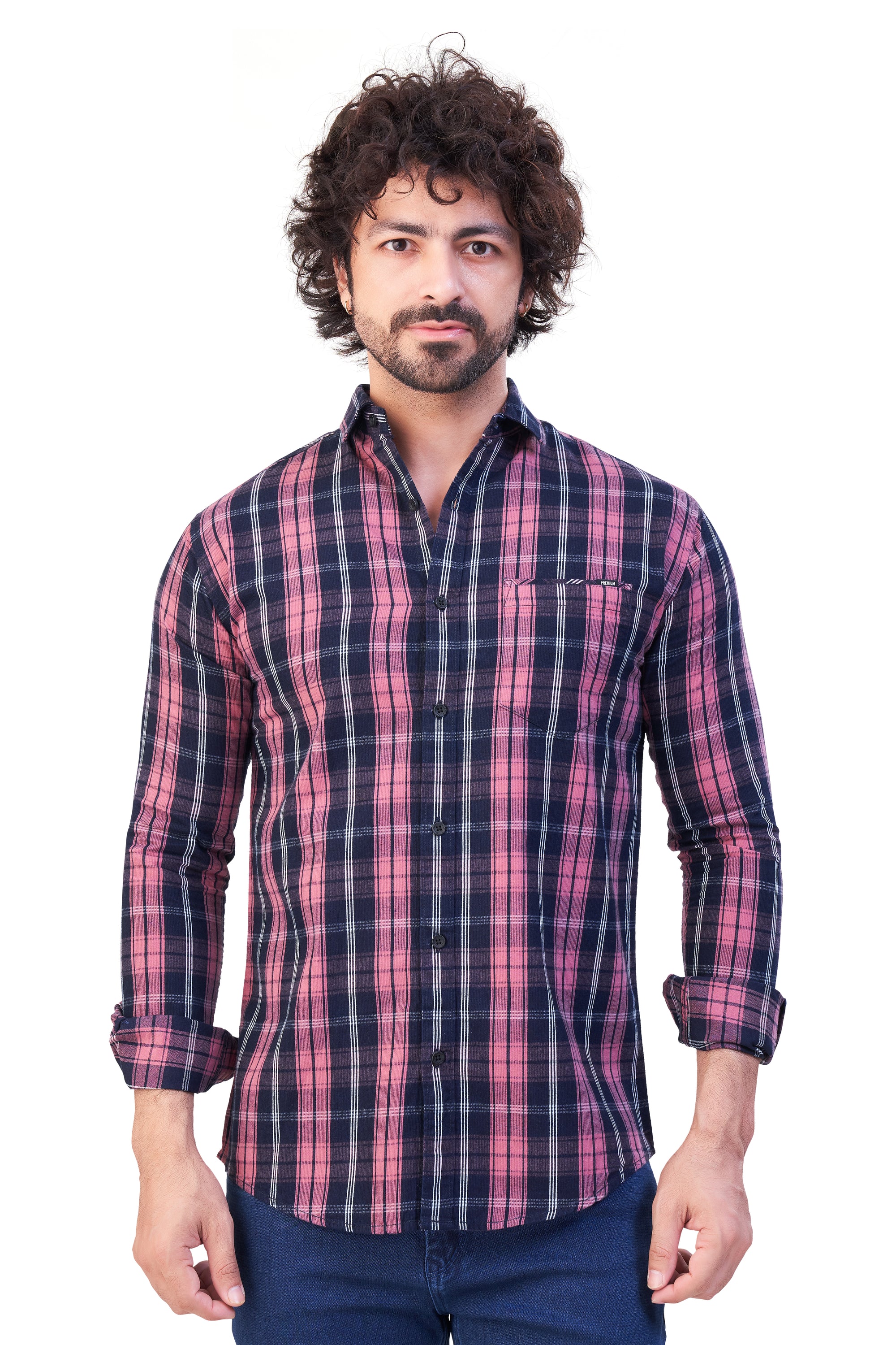 ONION COLOR CHECKS CASUAL SHIRT 241139859