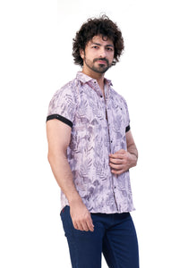PINK COLOR PRINT CASUAL SHIRT 26092