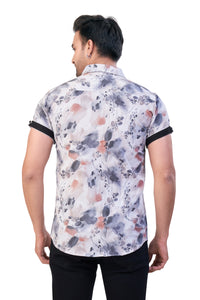 RUST COLOR PRINT CASUAL SHIRT 26092
