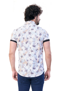 SKYBLUE COLOR PRINT CASUAL SHIRT 26092