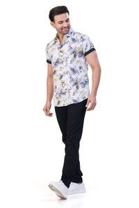 GREEN COLOR PRINT CASUAL SHIRT 26092