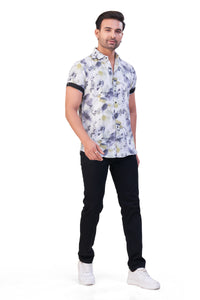 GREEN COLOR PRINT CASUAL SHIRT 26092