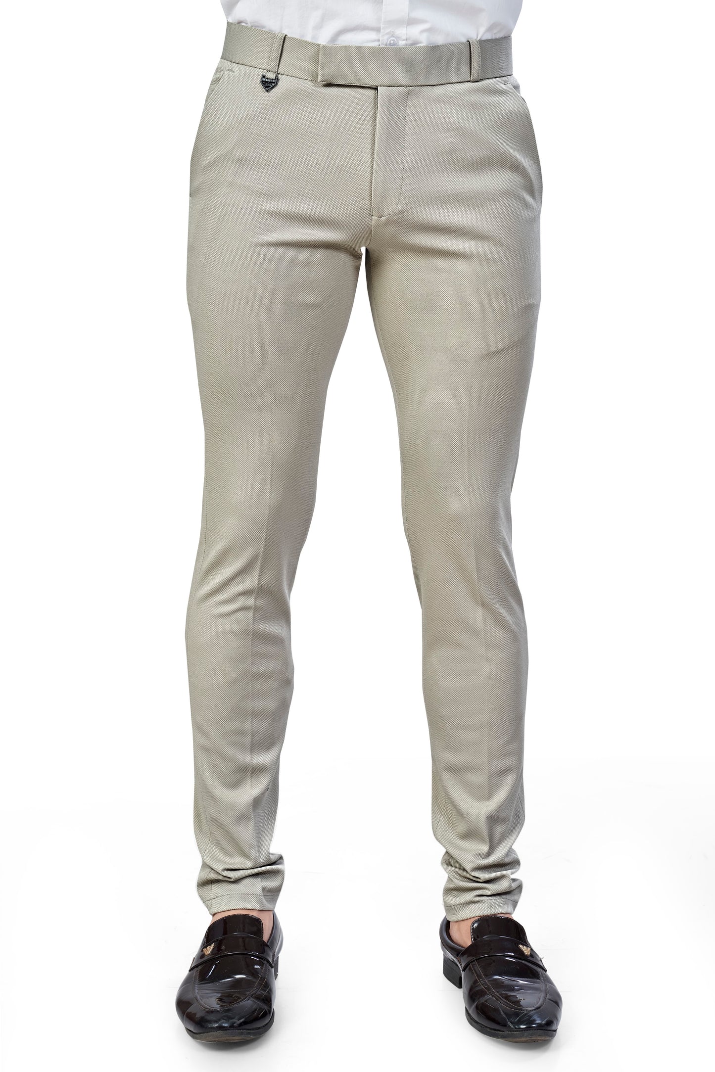 Beige Color Textured Plain Trouser for Men | Stylish & Comfortable Bottomwear 251078476