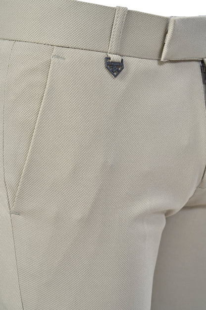 Beige Color Textured Plain Trouser for Men | Stylish & Comfortable Bottomwear 251078476