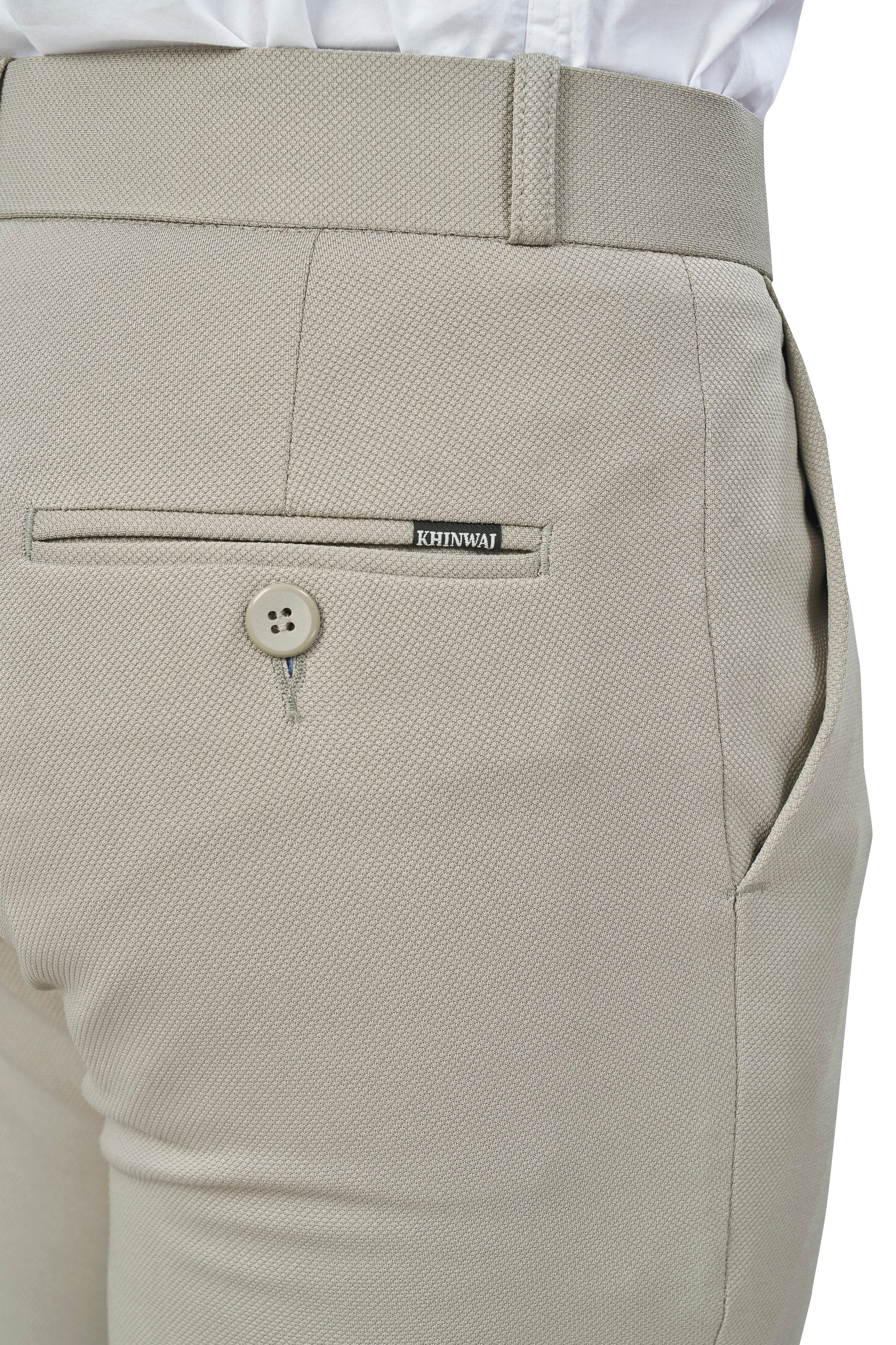Beige Color Textured Plain Trouser for Men | Stylish & Comfortable Bottomwear MATTY