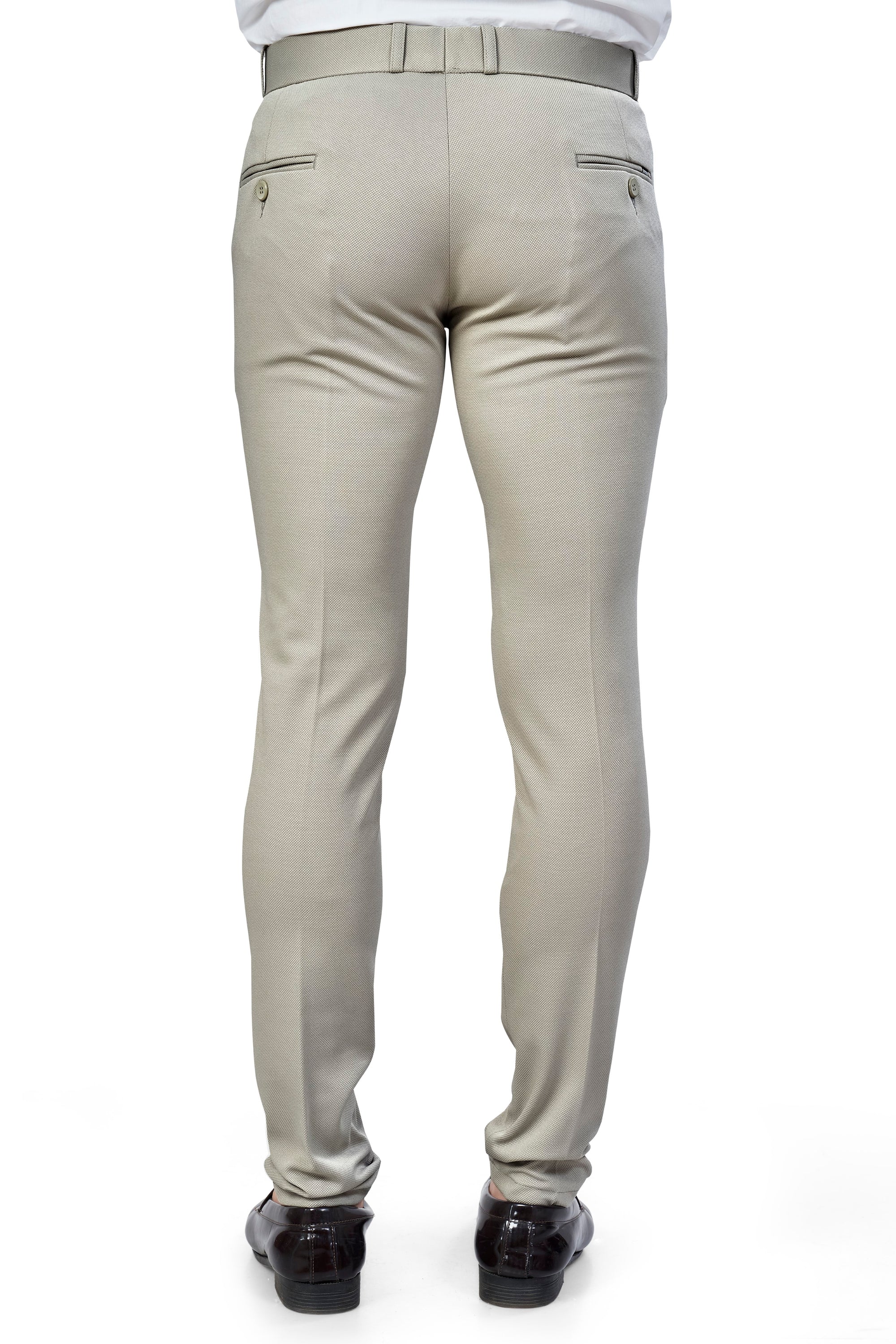 Beige Color Textured Plain Trouser for Men | Stylish & Comfortable Bottomwear MATTY