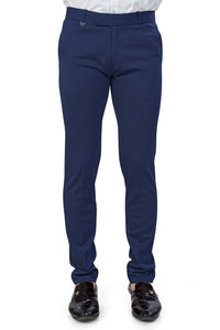 Navy Blue Color Textured Plain Trouser for Men | Stylish & Comfortable Bottomwear 251078476