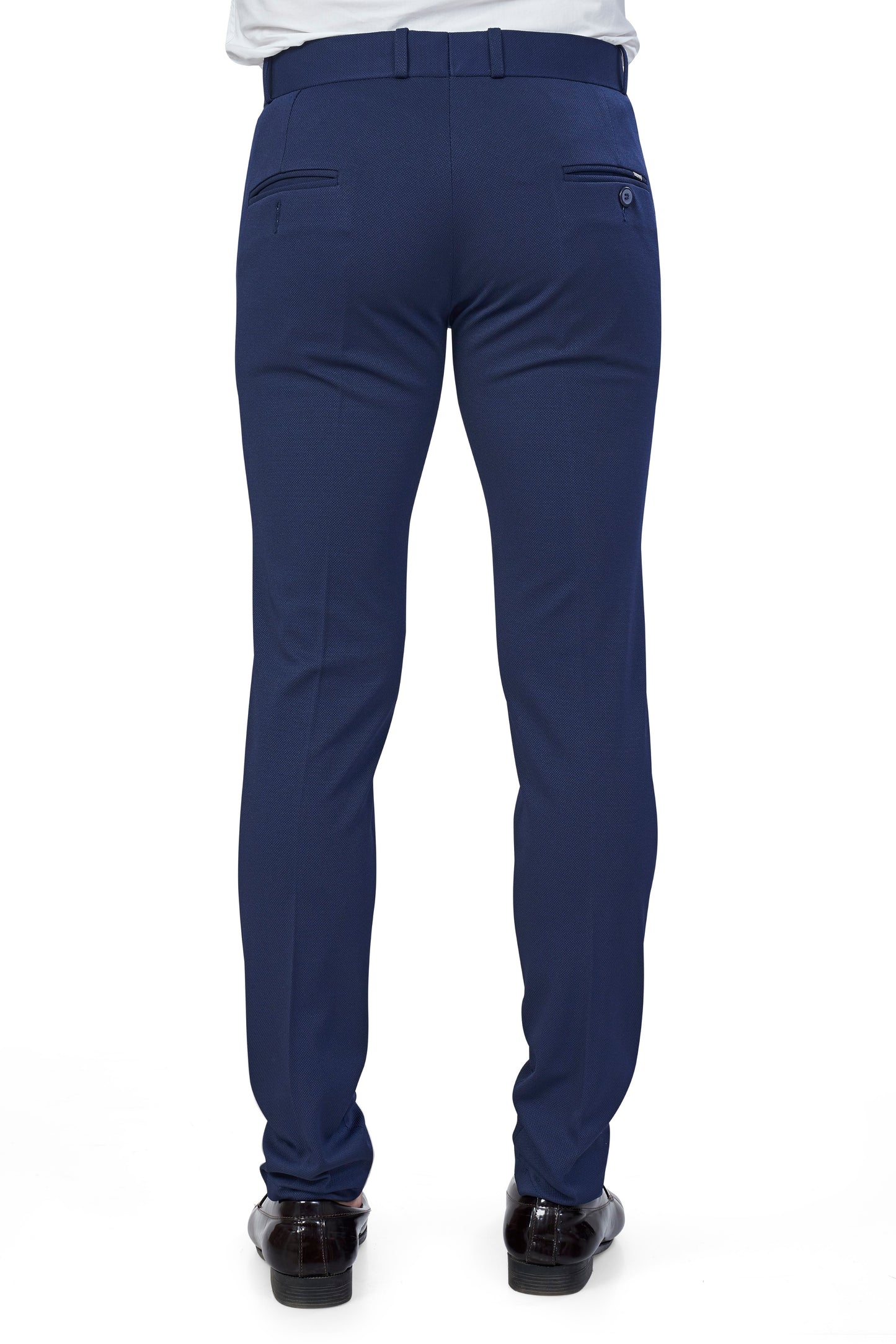 Navy Blue Color Textured Plain Trouser for Men | Stylish & Comfortable Bottomwear 251078476
