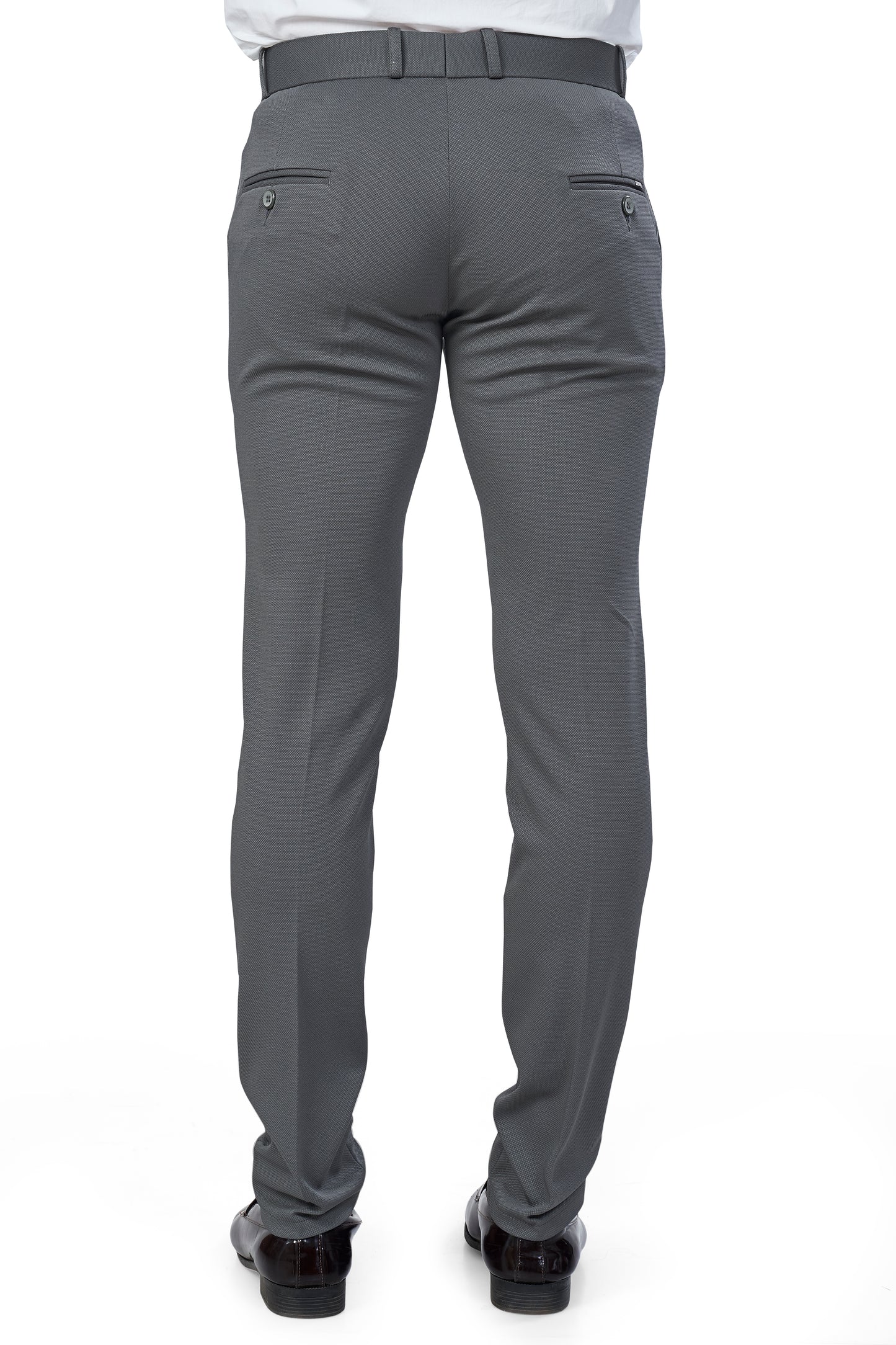 Dark Grey Color Textured Plain Trouser for Men | Stylish & Comfortable Bottom 251078476