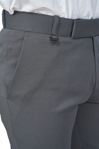 Dark Grey Color Textured Plain Trouser for Men | Stylish & Comfortable Bottom 251078476