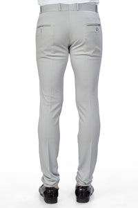 Light Grey Color Textured Plain Trouser for Men | Stylish & Comfortable Bottom 251078476