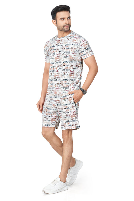 Dark Peach Printed Half Sleeves Co-ord Set – Imported Fabric | Trendy & Comfortable 251066700