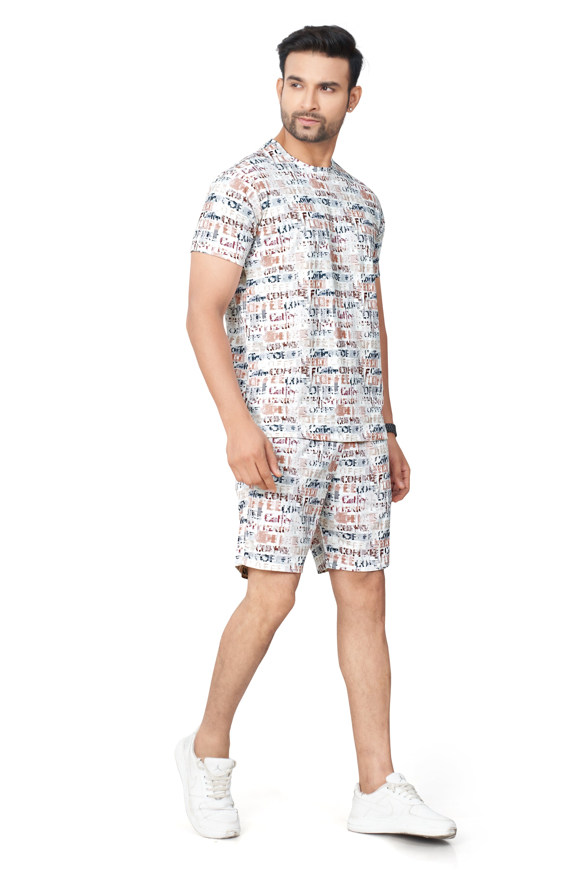 Dark Peach Printed Half Sleeves Co-ord Set – Imported Fabric | Trendy & Comfortable 251066700