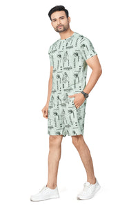 Green Printed Half Sleeves Co-ord Set – Imported Fabric | Trendy & Comfortable 251066700