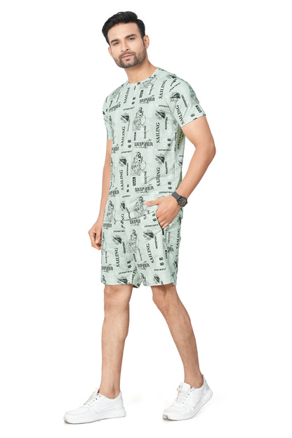 Green Printed Half Sleeves Co-ord Set – Imported Fabric | Trendy & Comfortable 251066700