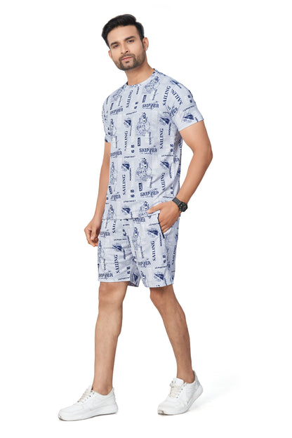 Grey Printed Half Sleeves Co-ord Set – Imported Fabric | Trendy & Comfortable 251066700
