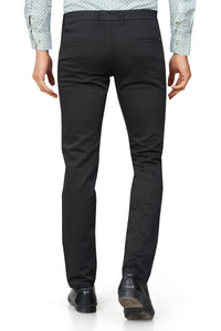 BLACK COLOR NARROW FIT PLAIN CHINOS 5110