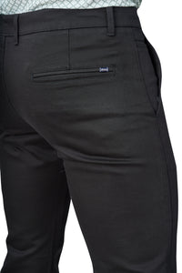 BLACK COLOR NARROW FIT PLAIN CHINOS 5110