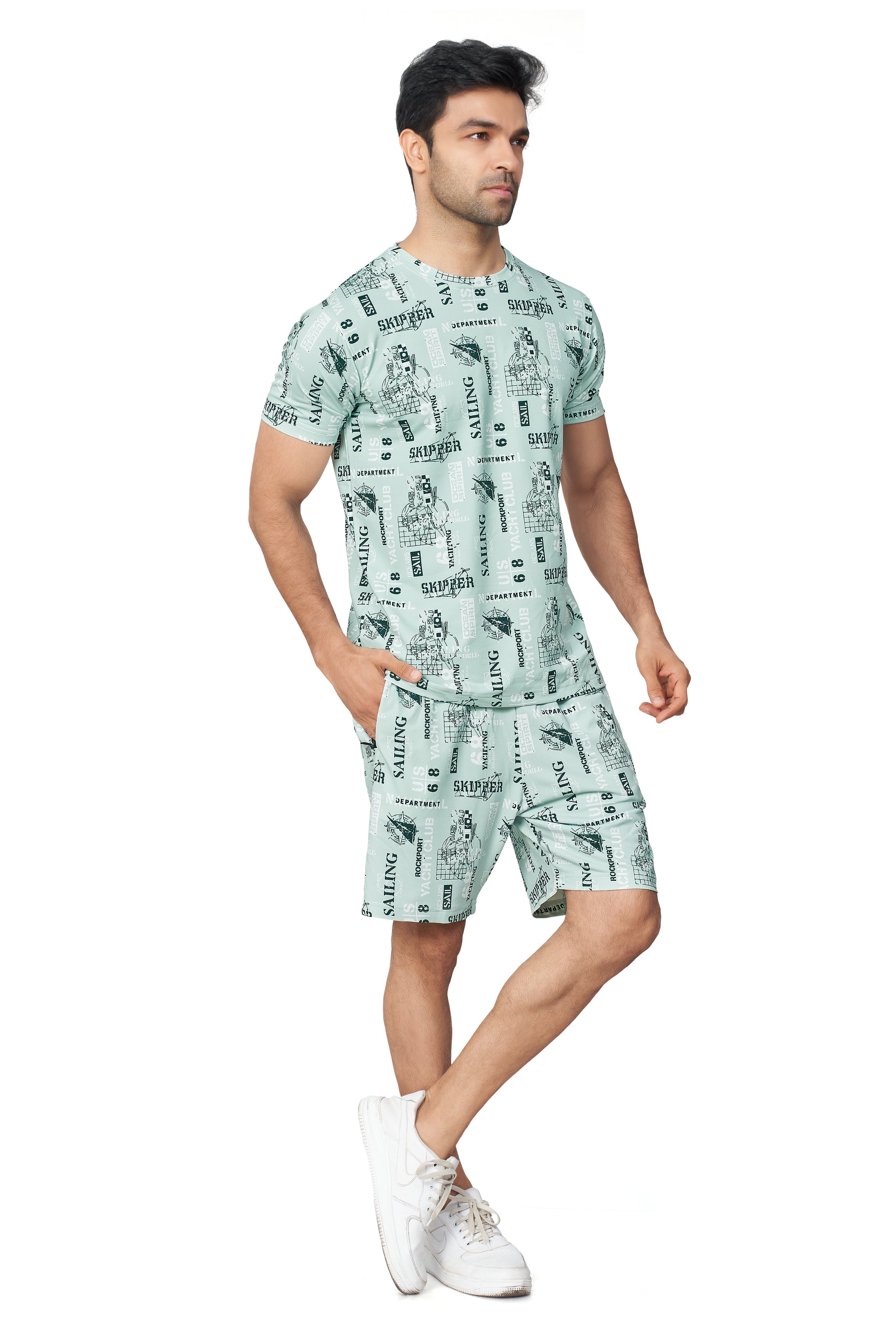 Pista Printed Half Sleeves Co-ord Set – Imported Fabric | Trendy & Comfortable 251066700