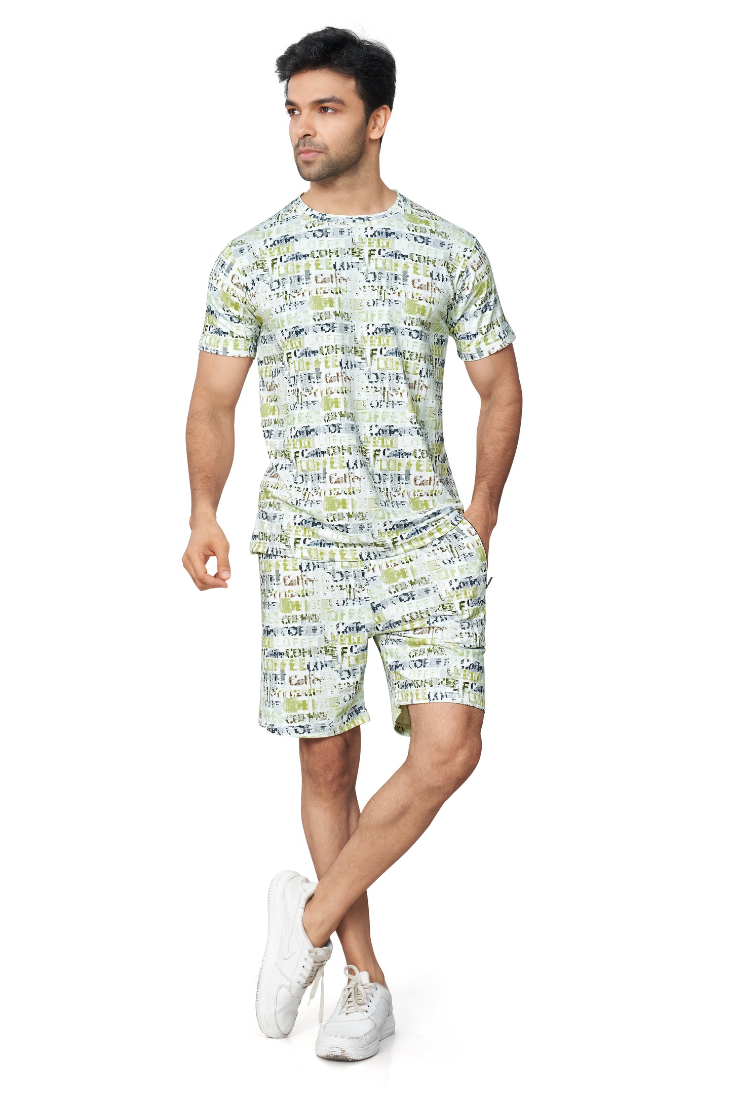 Green Printed Half Sleeves Co-ord Set – Imported Fabric | Trendy & Comfortable 251066700