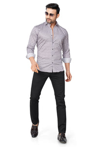 ONION COLOUR PRINTED FULL SLEEVES FORMAL SHIRT | K-6012