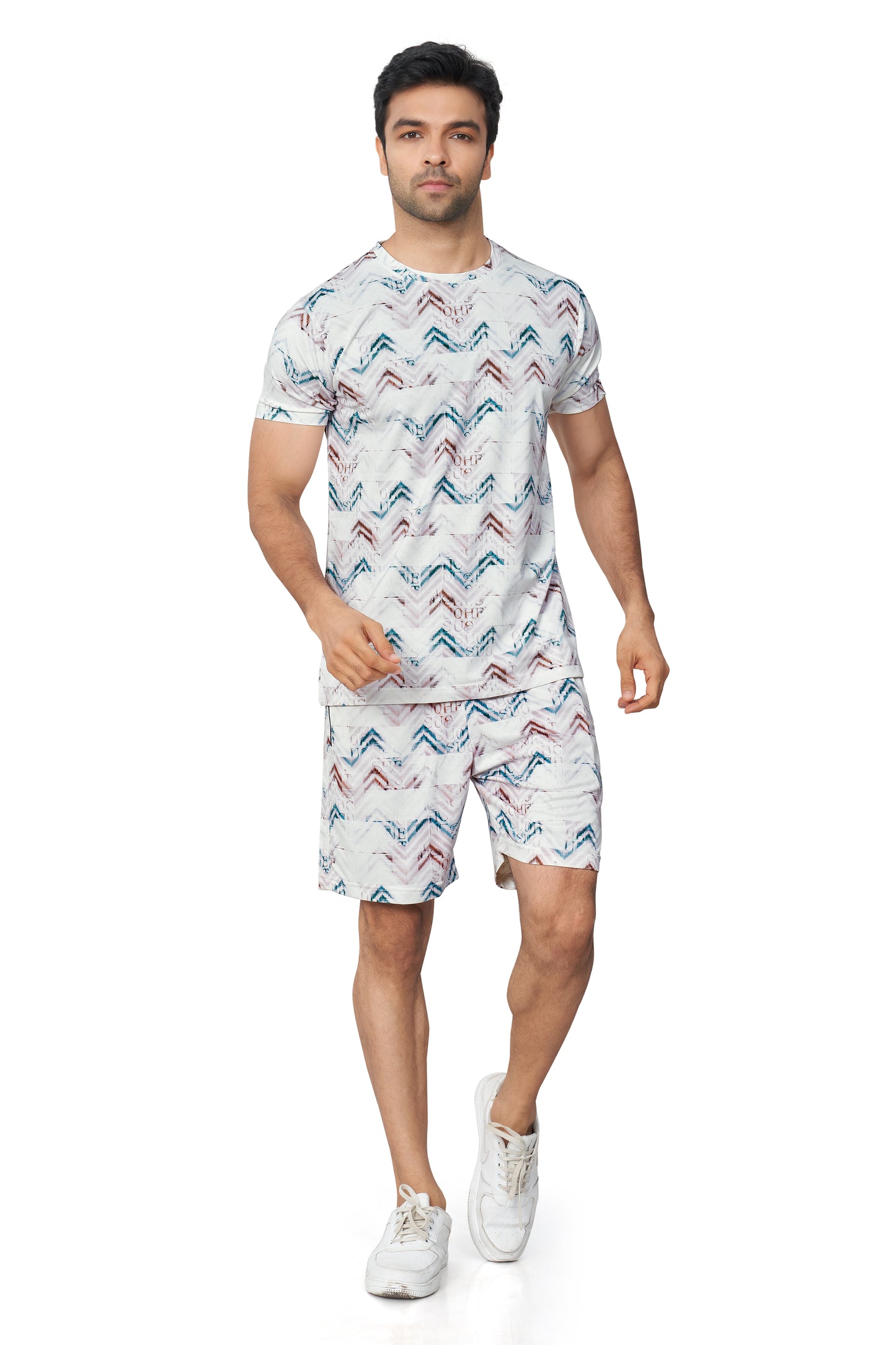 Blue Printed Half Sleeves Co-ord Set – Imported Fabric | Trendy & Comfortable 251066700