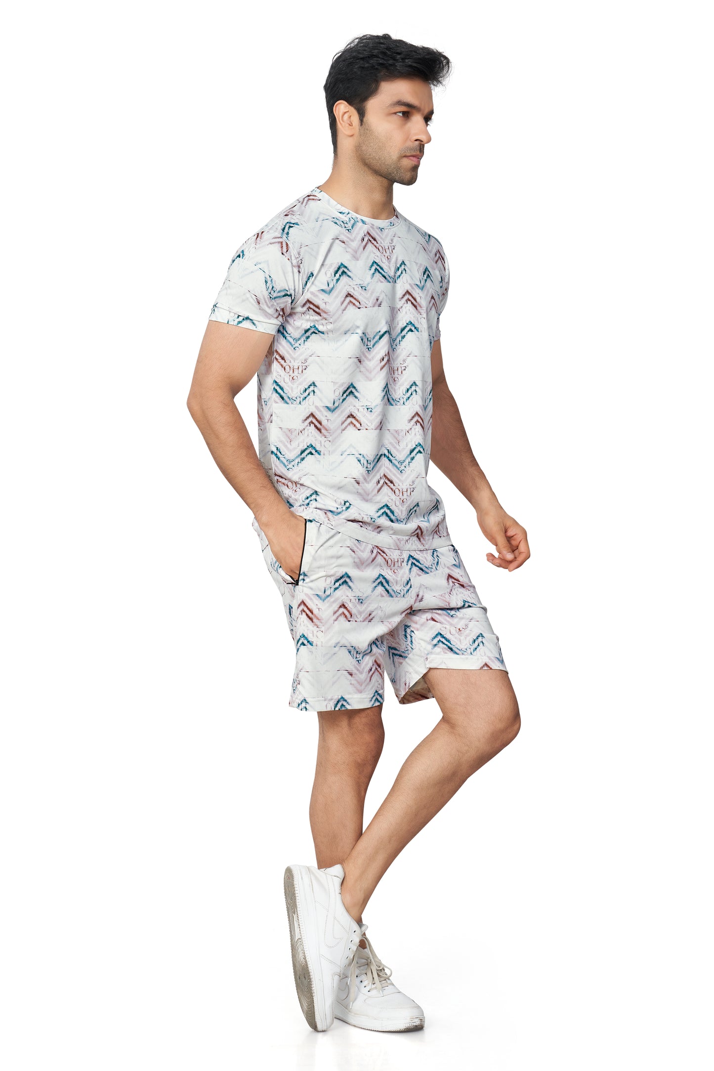 Blue Printed Half Sleeves Co-ord Set – Imported Fabric | Trendy & Comfortable 251066700