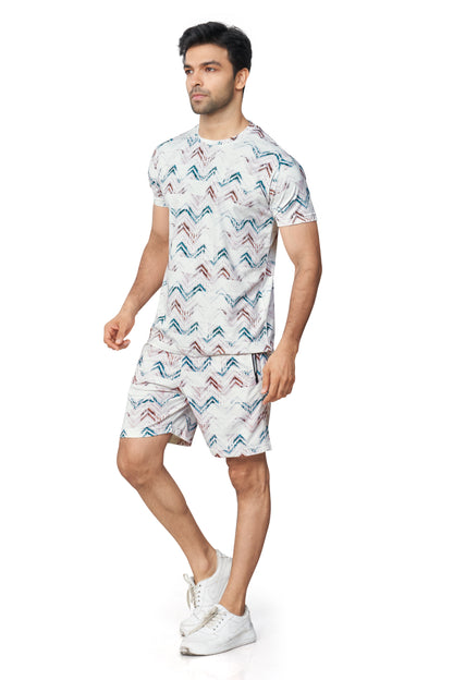 Blue Printed Half Sleeves Co-ord Set – Imported Fabric | Trendy & Comfortable 251066700