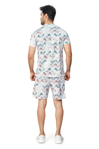 Blue Printed Half Sleeves Co-ord Set – Imported Fabric | Trendy & Comfortable 251066700