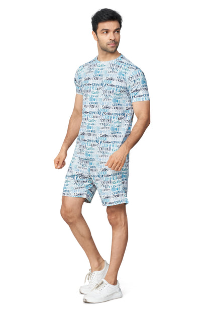 Skyblue Printed Half Sleeves Co-ord Set – Imported Fabric | Trendy & Comfortable 251066700