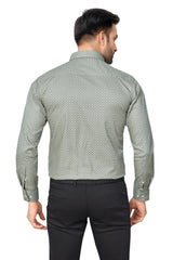DGREY COLOUR PRINTED FULL SLEEVES FORMAL SHIRT