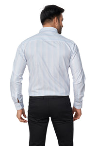 SKYBLUE COLOUR CHECKS FULL SLEEVES FORMAL SHIRT FRMFORMAL