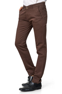 COFFEE COLOR NARROW FIT PLAIN CHINOS 5110