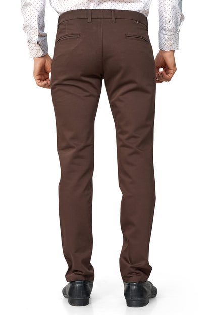 COFFEE COLOR NARROW FIT PLAIN CHINOS 5110